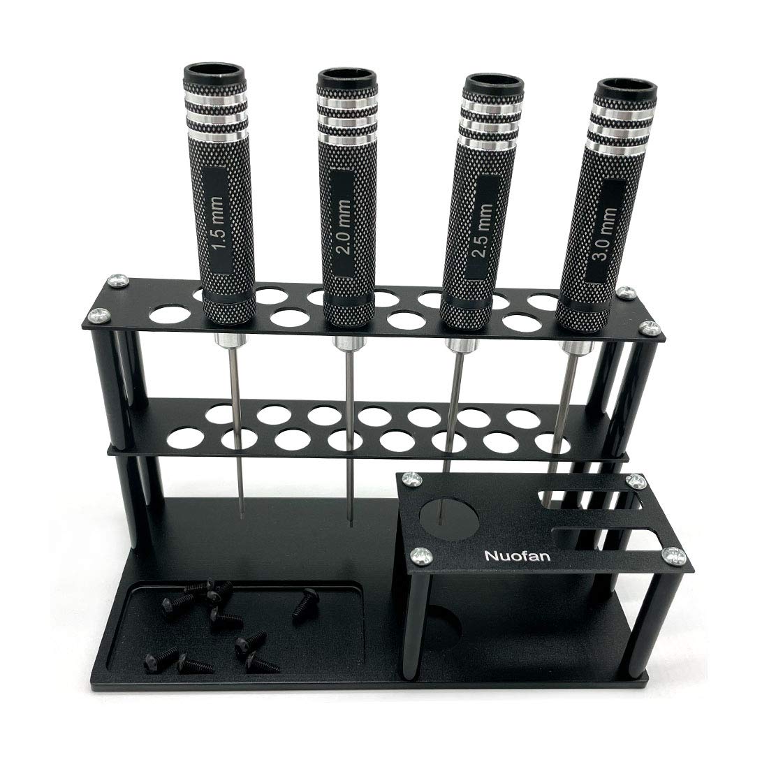 Premium Screwdriver Organizer Storage Rack Kit - Built-in Screw Tray & Pliers Holder for Hex/Cross Screwdrivers | Perfect for RC Tools, Workshop & DIY Projects
