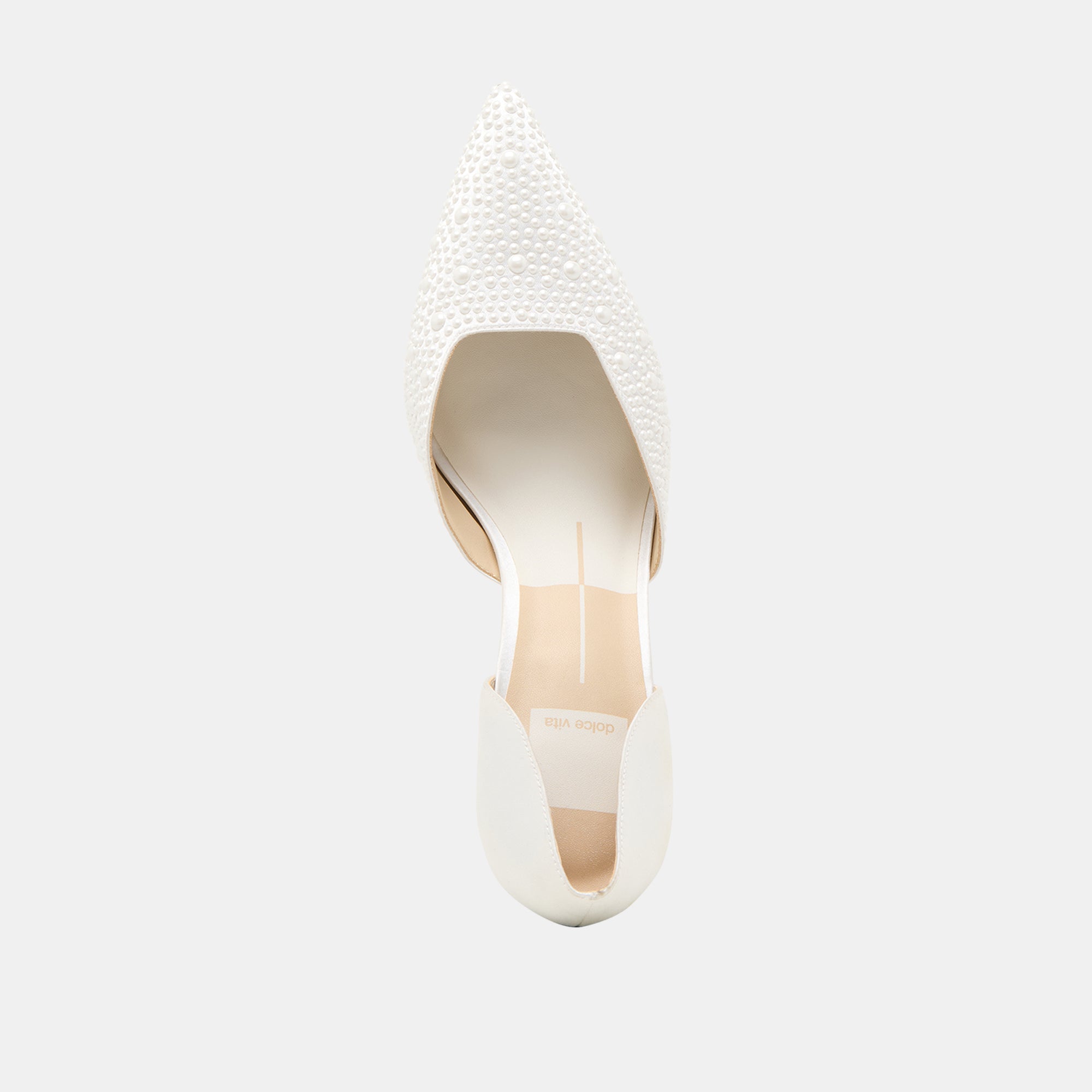 Eloy Pearl Heels - True White Satin Women's Dress Shoes for Weddings, Parties & Special Occasions