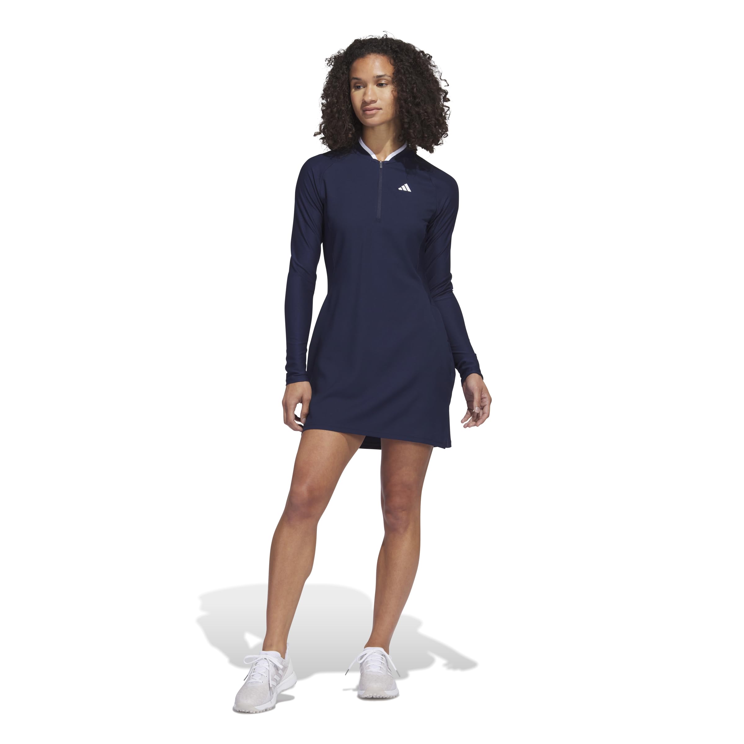 Adidas Women's Long Sleeve Golf Dress - Moisture Wicking & UV Protection - Perfect for Golf Tournaments & Outdoor Sports