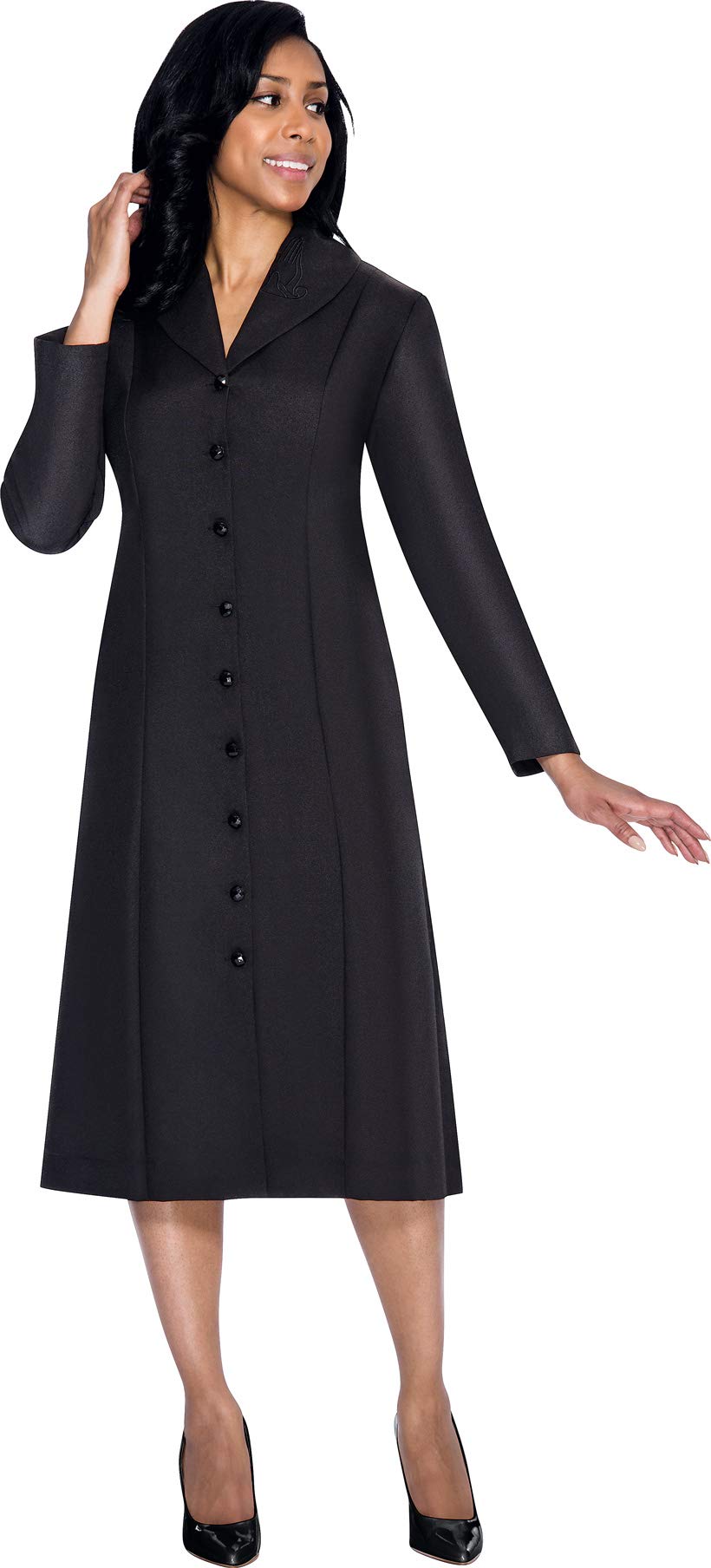 Elegant Button Front Clergy Dresses for Women - Church Choir Robe & Clergy Uniform G11674 | Perfect for Sunday Services, Weddings & Religious Ceremonies