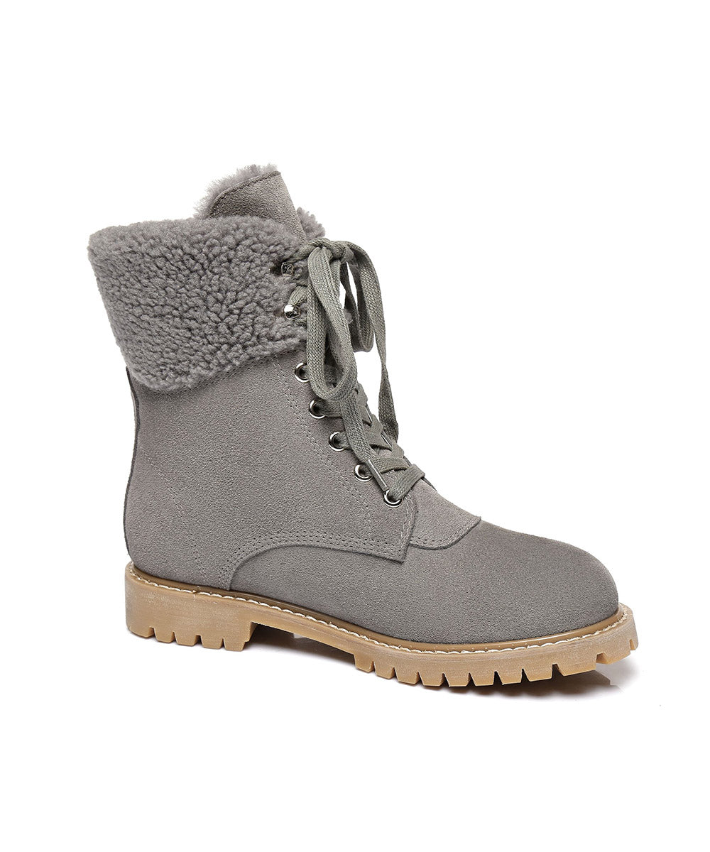 Women's UGG Mimi Lace Boots - Cozy Winter Shearling Lined Snow Boots for Women | Waterproof & Comfortable | Perfect for Snowy Days, Outdoor Activities & Casual Wear