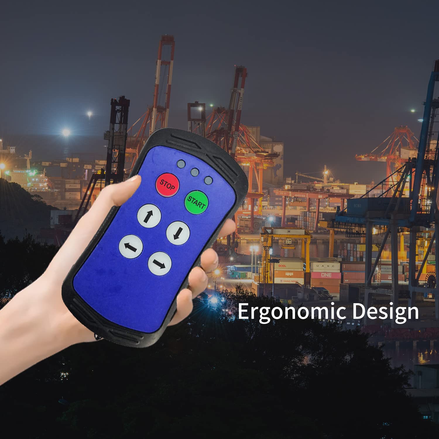 **A400 Industrial Wireless Remote Control for Crane Hoist & Truck Tailgate - 4 Button Transmitter & Receiver - 110V/220V/380V (AC/DC 36-460V) - Ideal for Construction, Warehousing & Heavy Equipment Operations**
