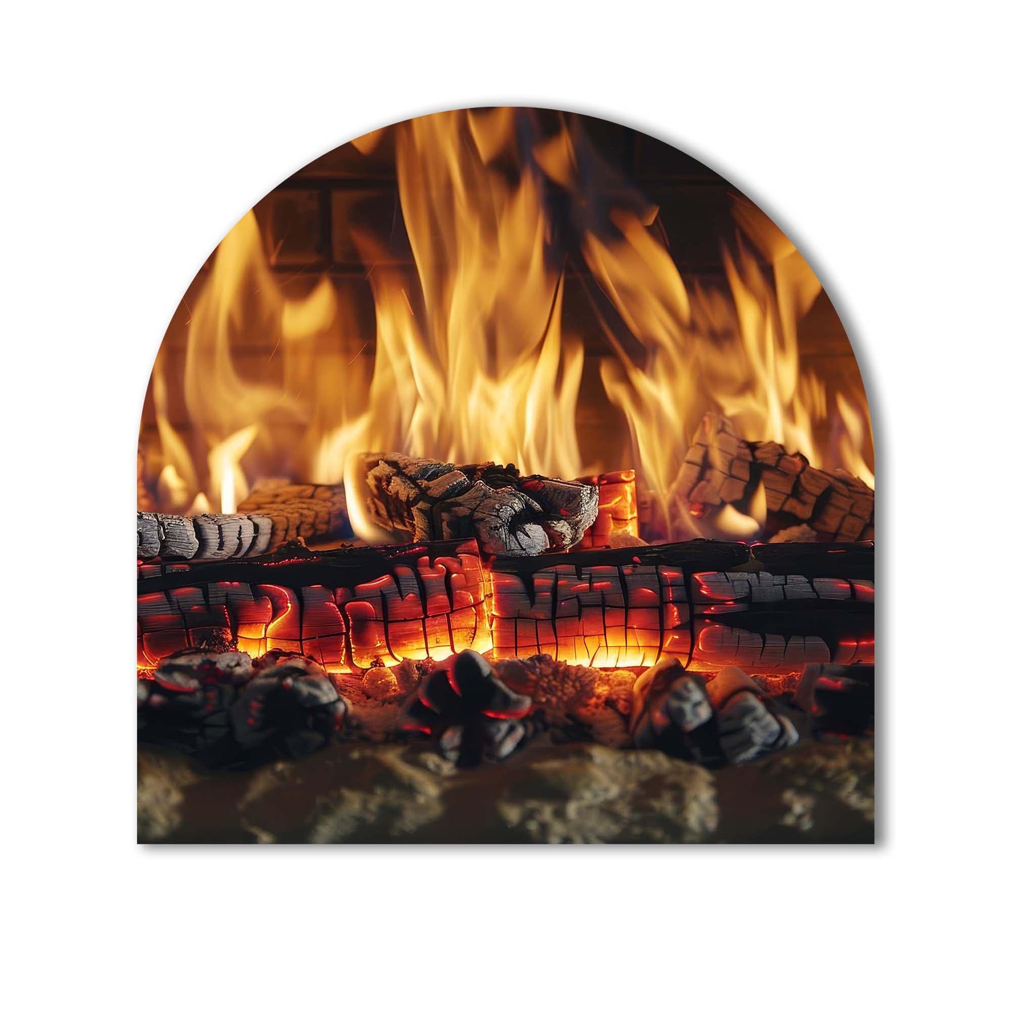 Flame Dance Glass Splashback - Heat-Resistant Kitchen Backsplash Panel - Perfect for Modern Kitchens & Stovetop Protection