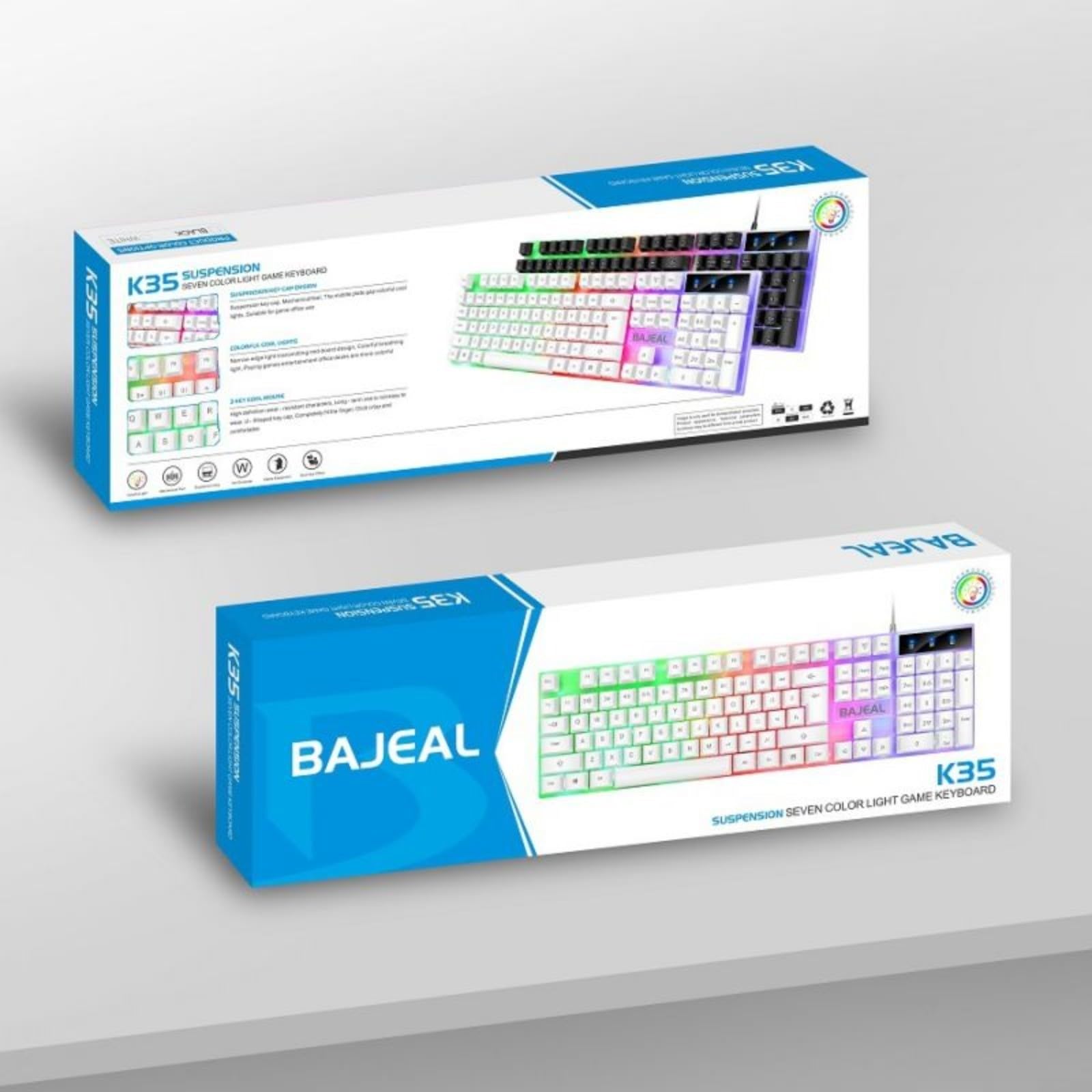 BlissfulAbode Wired Mechanical Gaming Keyboard with 7-Color RGB Backlighting - 104 Key Anti-Ghosting Keyboard for PC Gamers (Black) | Perfect for FPS, MMO & Esports Gaming