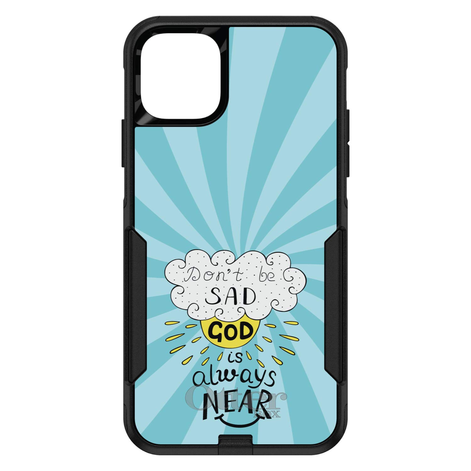 DistinctInk iPhone 12/12 Pro Case (6.1 Inch) - Shockproof Protective Cover with Slim Design | Replacement for OtterBox Commuter | Custom Black Phone Case - Perfect for Daily Use, Travel & Outdoor Activities