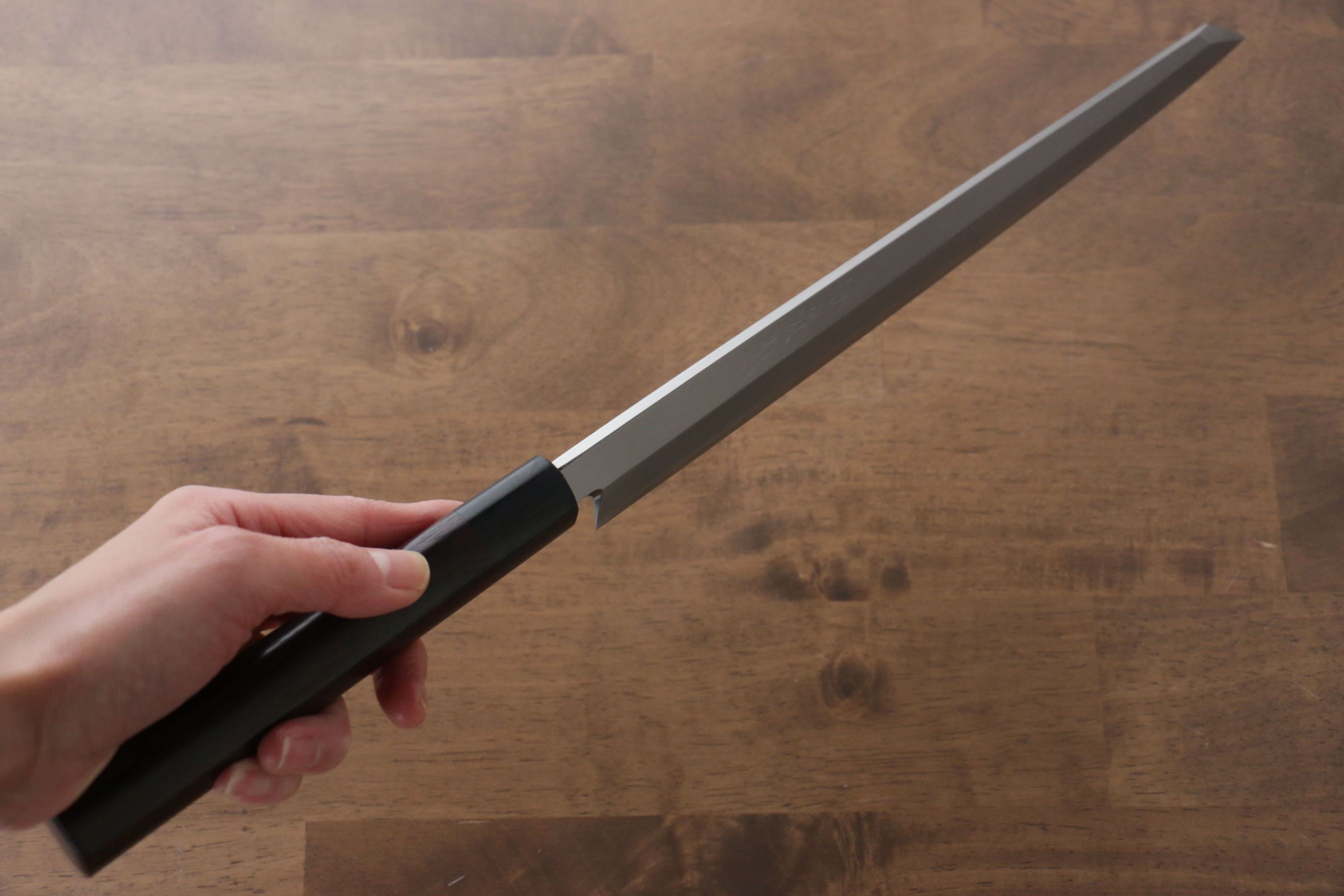 Premium Jikko Silver Steel Kiritsuke Yanagiba Knife 300mm - Japanese Chef Knife with Shitan Handle for Sushi, Sashimi & Precision Cutting