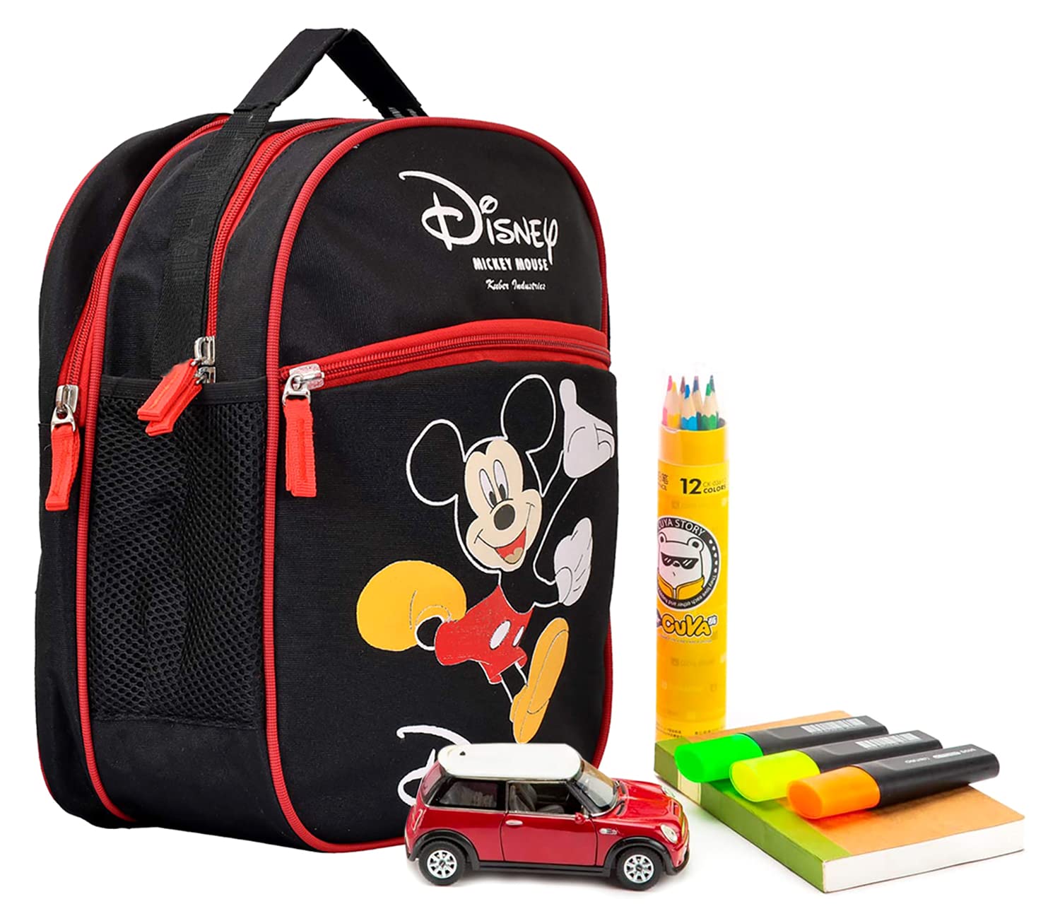 Mickey Mouse Print Lightweight Kids Backpack - Portable School Bag for Boys & Girls, Durable Bookbag for Daily Use, Travel & Outdoor Activities (Black) 54HH4176