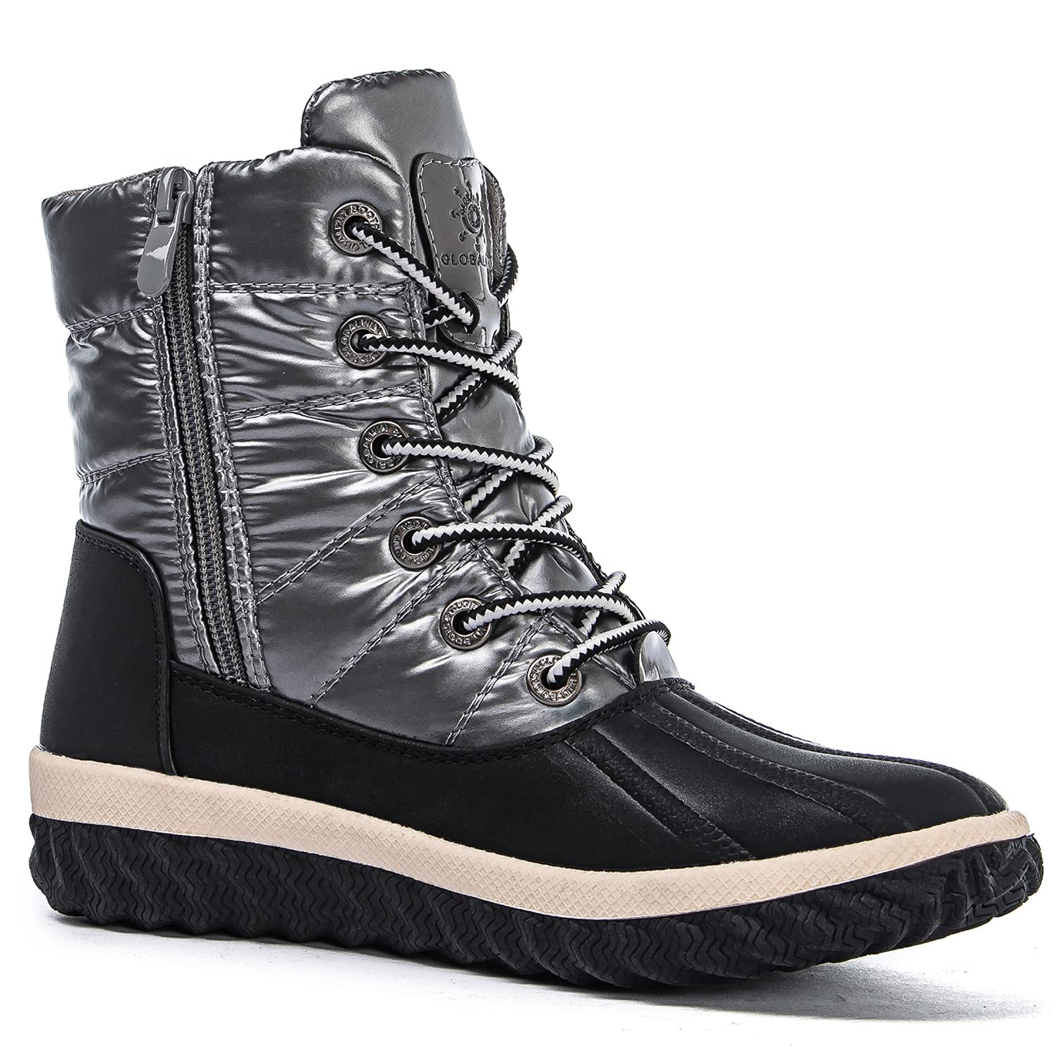 GLOBALWIN Women's Winter Ankle Boots - Waterproof Snow Boots for Women, Slip Resistant Cold Weather Boots with Fur Lining - Perfect for Snowy Days, Hiking, and Outdoor Winter Activities