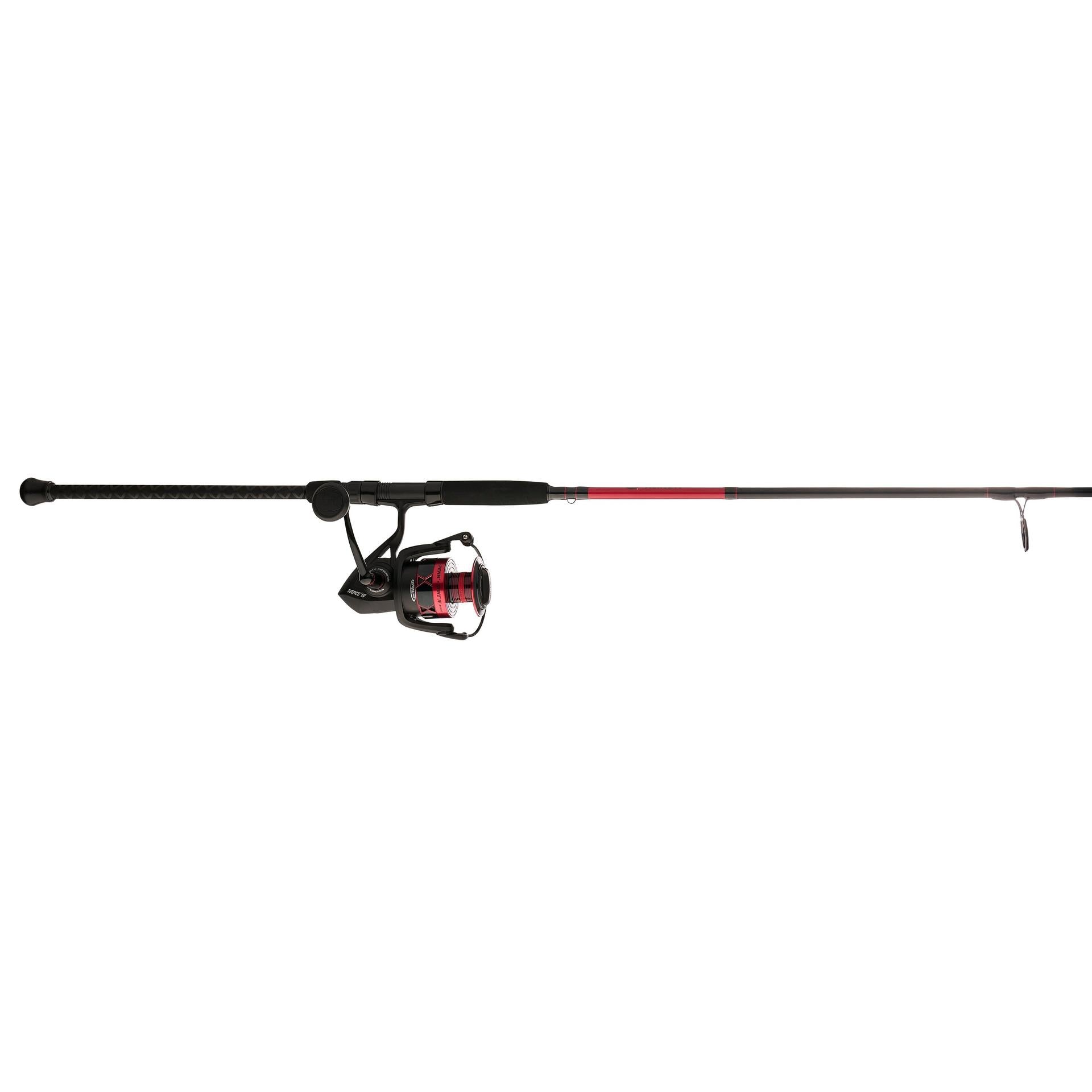 Fierce® IV Spinning Rod and Reel Combo - Premium Fishing Gear for Saltwater and Freshwater Anglers - Perfect for Bass, Trout, and Walleye Fishing