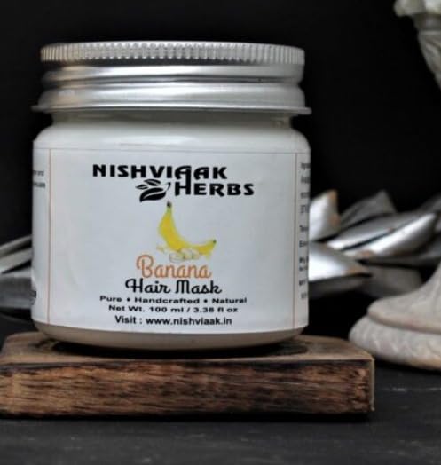 Nishviaak™ Banana Hair Mask for Women - Deep Conditioning Treatment for Dry, Damaged Hair - Perfect for Salon-Quality Hair Care at Home
