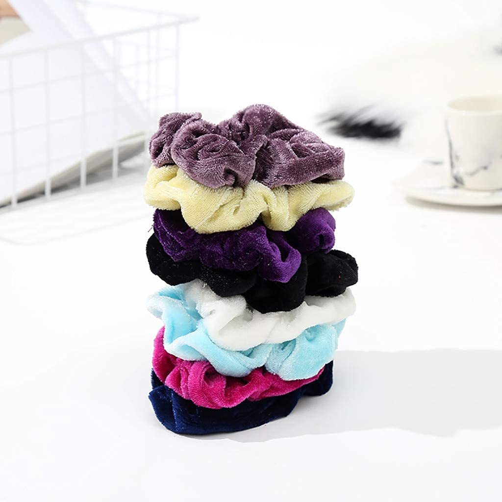 Shidara 24-Piece Velvet Hair Scrunchies Set - Soft Elastic Hair Ties for Women & Girls - Hair Bands & Ropes for Ponytails, Buns & Braids - Perfect for School, Work, Gym & Everyday Styling