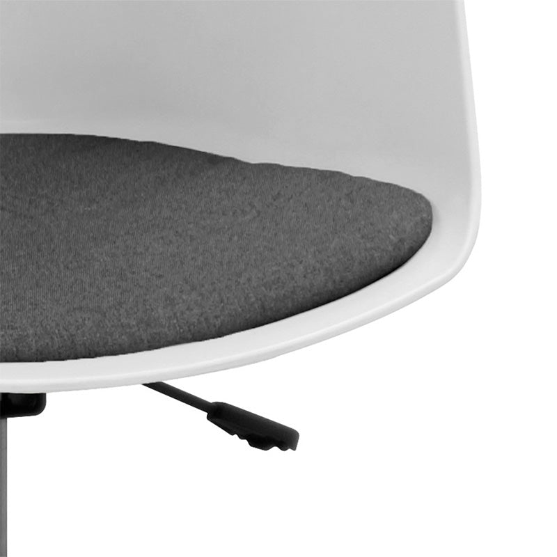 LIDAN Ergonomic Office Chair - Adjustable Height, Swivel & Rolling - White & Black - Perfect for Home Office, Gaming & Workspace Comfort