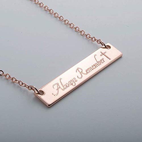 Personalized Name Big Bar Necklace for Women - Engraved Custom Jewelry Gift for Her - Perfect for Birthdays, Anniversaries & Special Occasions