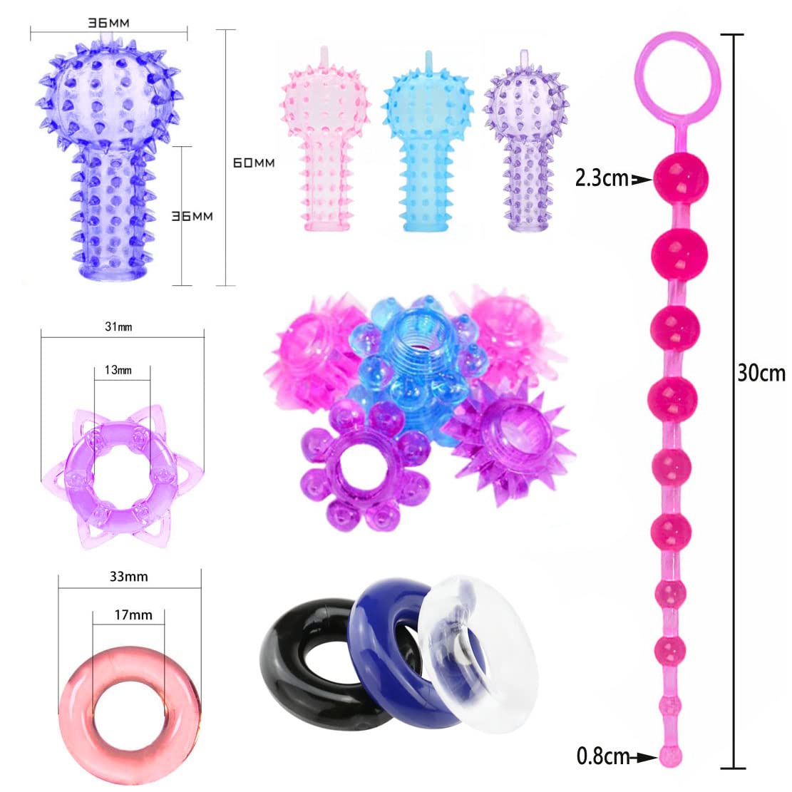 26-Piece BDSM Restraints Bondage Kit for Couples - Premium SM Adult Toys & Accessories for Spicing Up Bedroom Play, Roleplay & Sensual Exploration