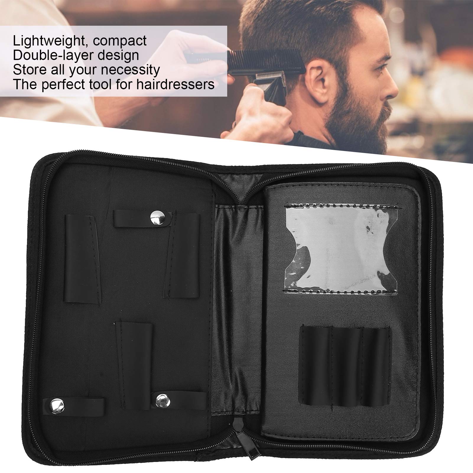 Professional Hairdressing Scissors Bag - Waterproof Leather Storage Pouch for Salon Tools, Scissor Holder Case for Hairdressers | Perfect for Salon Organization & Mobile Stylists