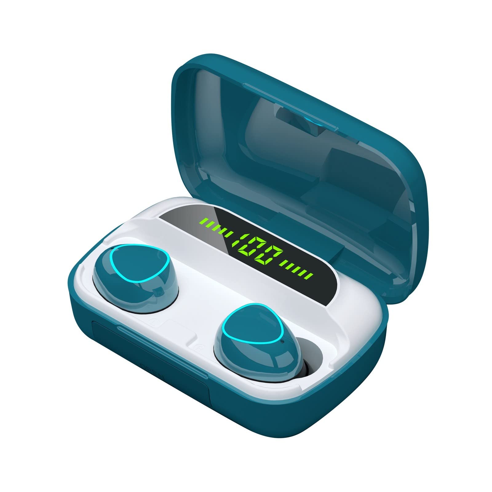 M10 Twins Wireless Mini Bluetooth 5.1 Sports Earbuds with Portable Charging Case - Perfect for Running, Gym Workouts & Travel