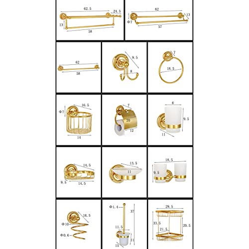Premium All-Copper European Style Bathroom Towel Rails Set - Durable Bathroom Hardware Accessories for Towel Organization - Perfect for Bathrooms, Corridors, Kitchens & Bedrooms