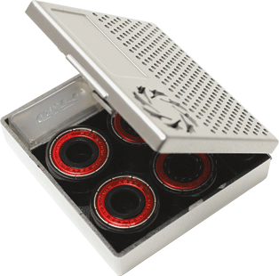 FKD Abec 5 Compact Red Steel Shield - High Performance Skateboard Bearings for Smooth Riding | Perfect for Street Skating, Longboarding & Skatepark Tricks