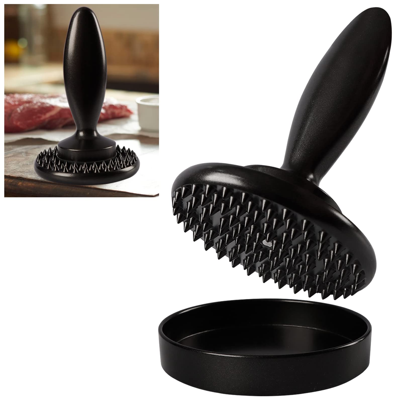 KAYCROWN Dual-Sided Burger Press & Meat Tenderizer - Stainless Steel Hamburger Patty Maker for Beef, Steak & Poultry - Perfect for BBQ, Grilling & Home Cooking