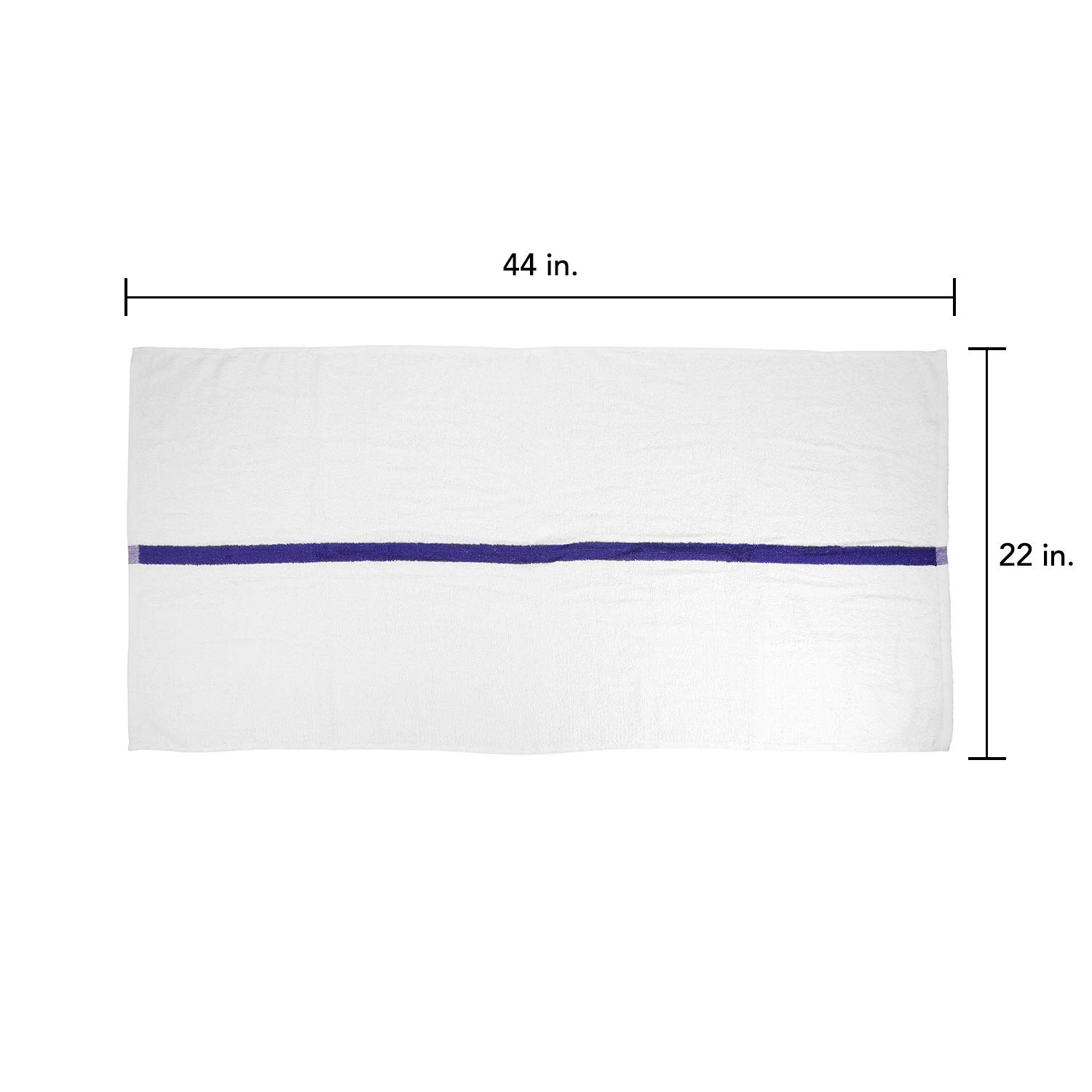 **Arkwright White Bath Gym Towel - 60 Pack Bulk 100% Cotton Soft Quick-Dry Absorbent Towels for Workout, Bathroom, Spa & Pool - 22 x 44 Inches, Blue - Perfect for Gyms, Hotels & Home Use**