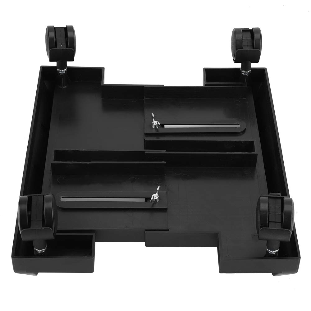 Zerodis Adjustable Removable Computer Case Bracket - Universal Desktop PC Stand Holder with Brake for Secure Storage (Black) - Perfect for Office, Gaming & Home Workspace Organization