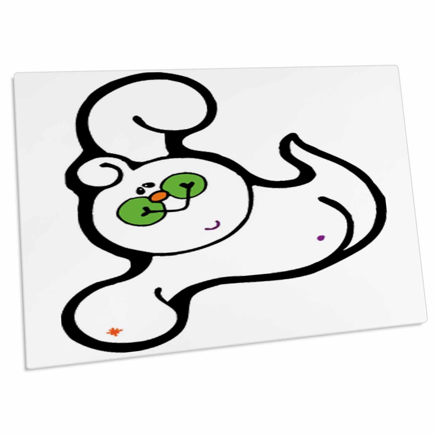 3D Rose Halloween Cute Flying Ghost Non-Slip Desk Pad & Place Mats Set (dpd-131129-1) - Spooky Table Decor for Halloween Parties, Home & Office Use