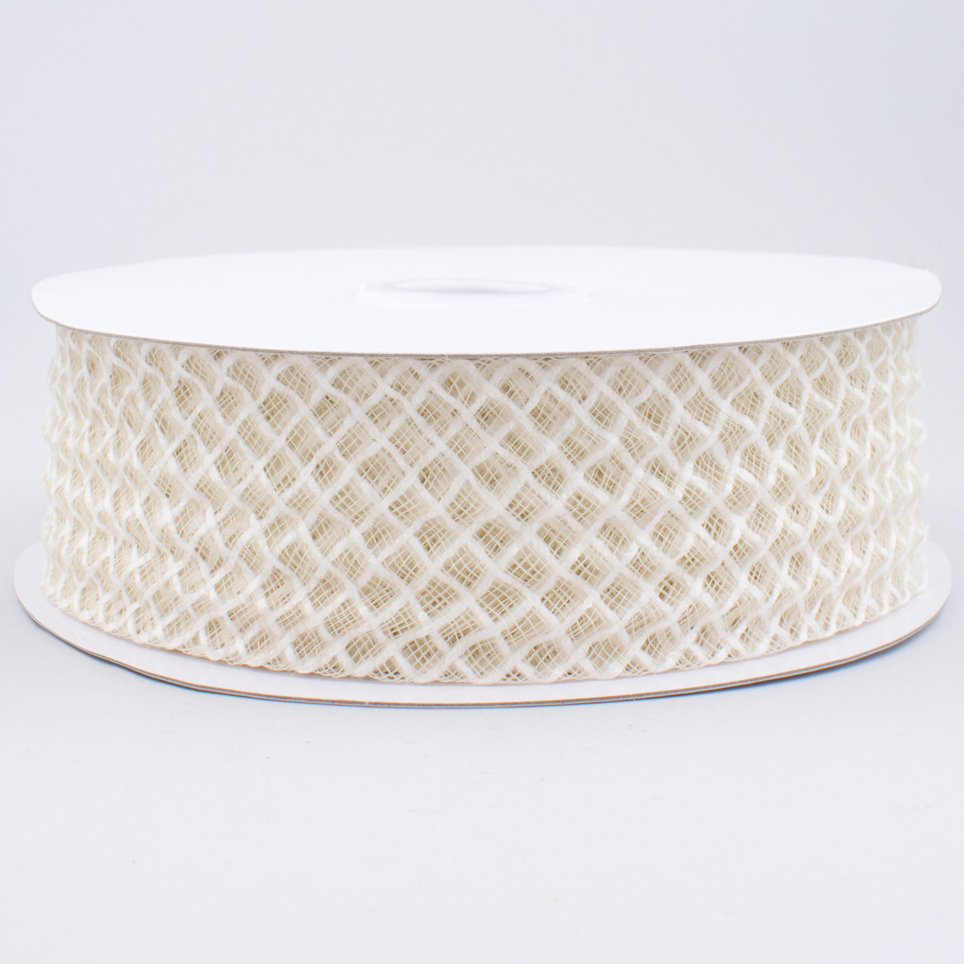 1.5 Inch Natural Jute Deco Flex Ribbon - Cream Color (20 Yards) for Gift Wrapping, DIY Crafts, Wedding Decor, and Home Decoration