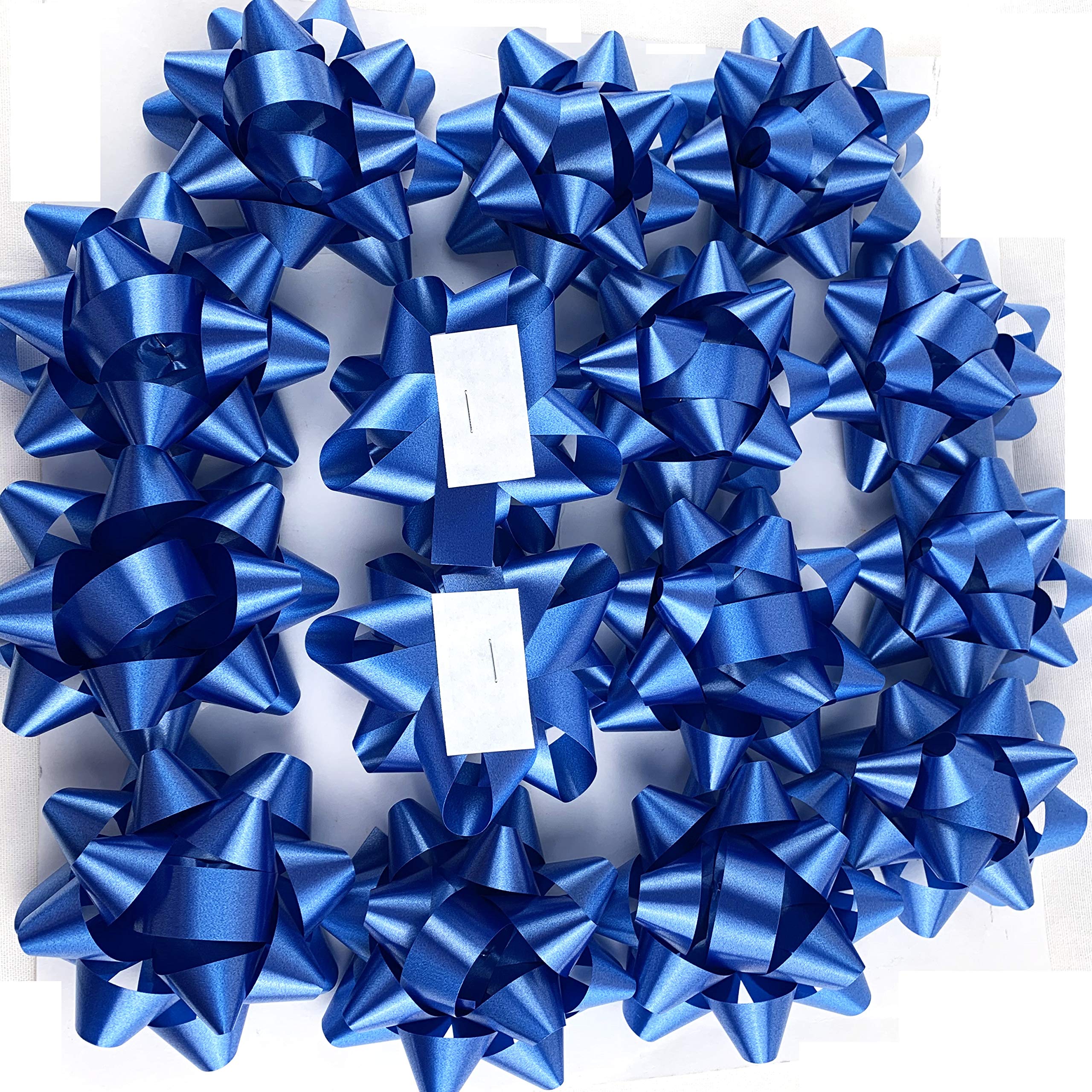 Royal Confetti Gift Bows - 15 Pack of 3.75 Inch Star-Shaped Christmas Wrapping Bows for Holiday Presents, Party Decorations & Gift Box Embellishments