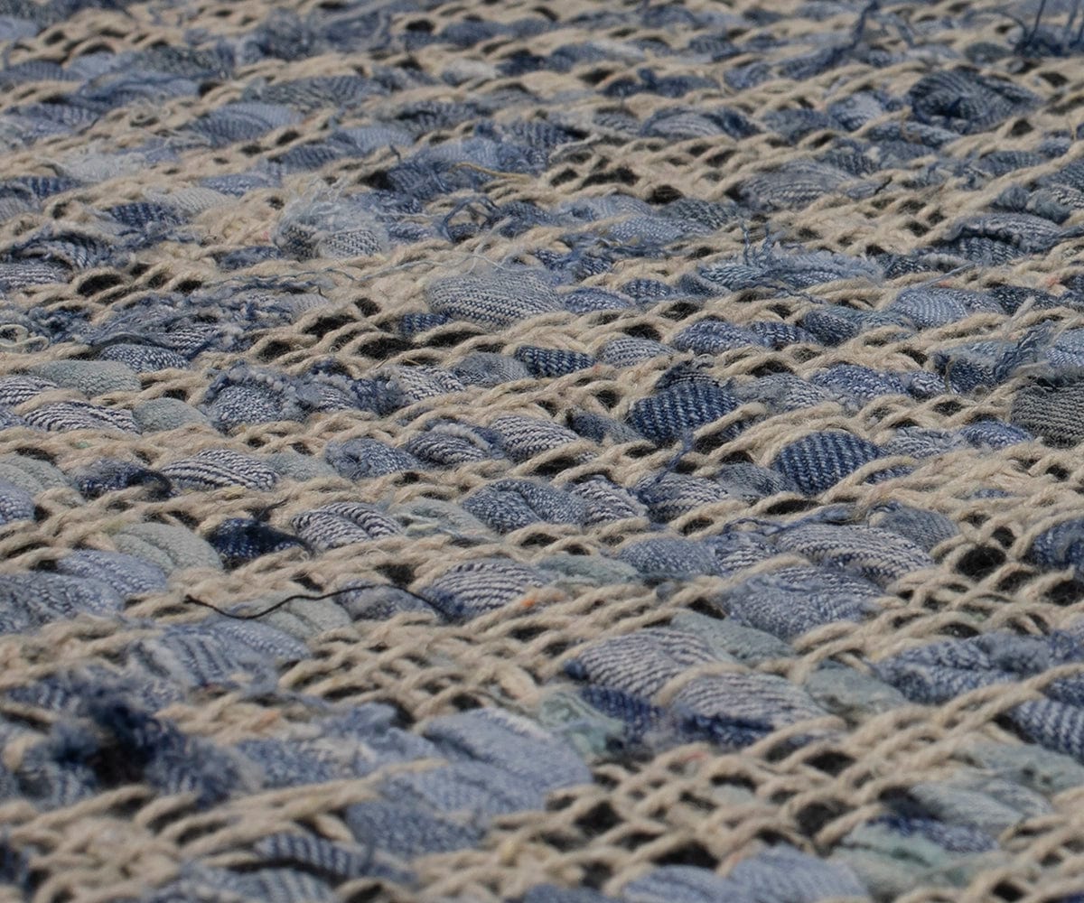 Karastan Ross Denim Rug - Premium Handmade Cotton Denim Area Rug for Living Room, Bedroom & Home Decor - Stylish & Durable Floor Covering