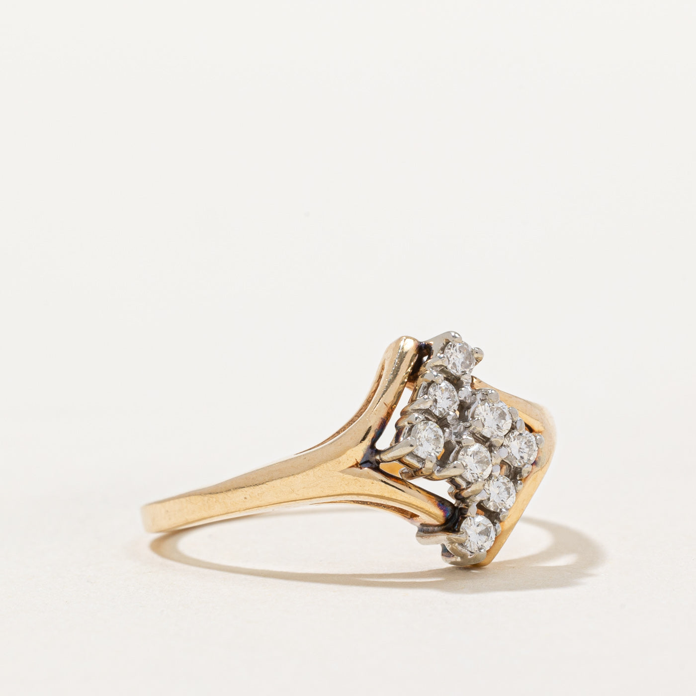 0.24ctw Diamond Cluster Ring - Size 9 | Elegant Wedding Band, Anniversary Gift & Everyday Jewelry for Women