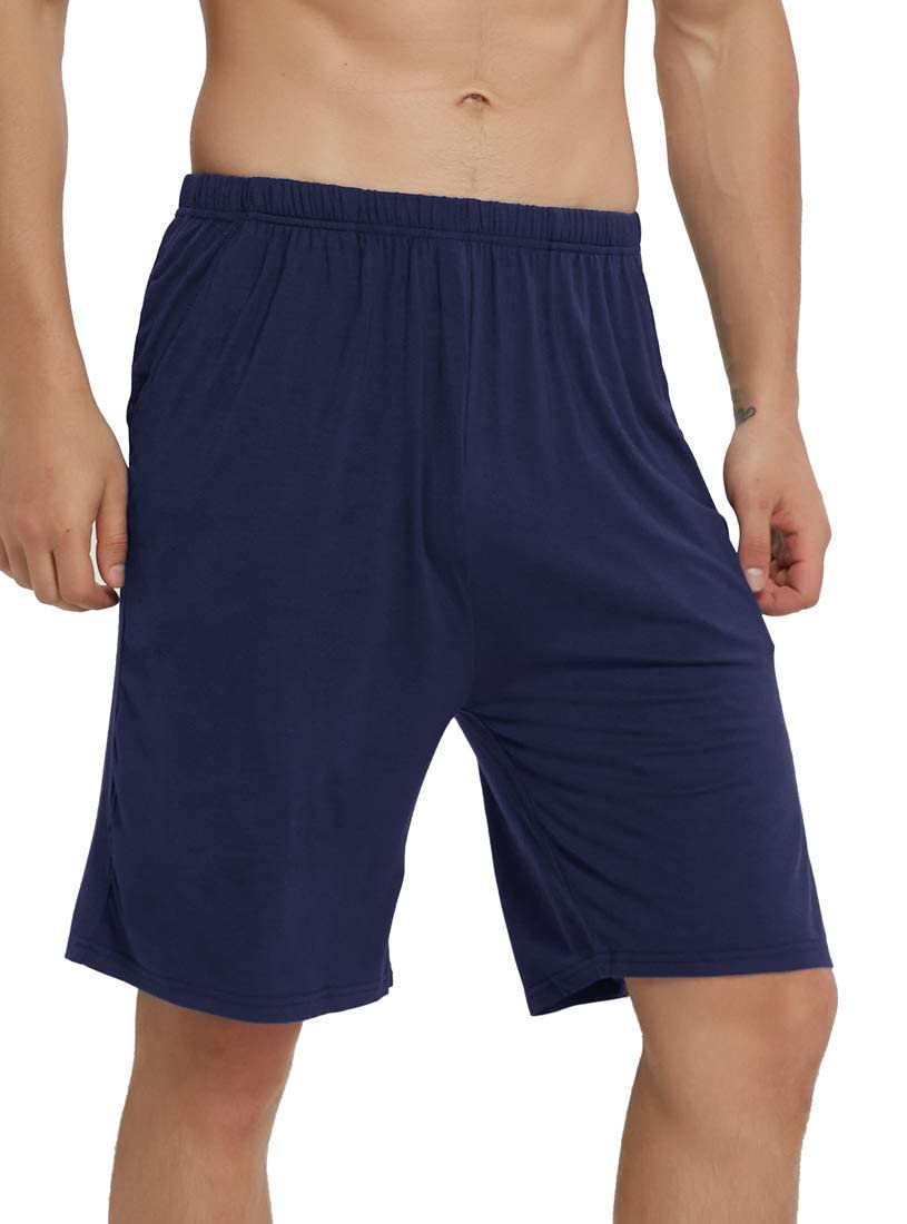 JINSHI Men's Lounge Shorts - Ultra Soft Modal Sleepwear Pajama Shorts with Pockets for Nightwear & Home Relaxation | Perfect for Sleeping, Lounging, and Summer Comfort