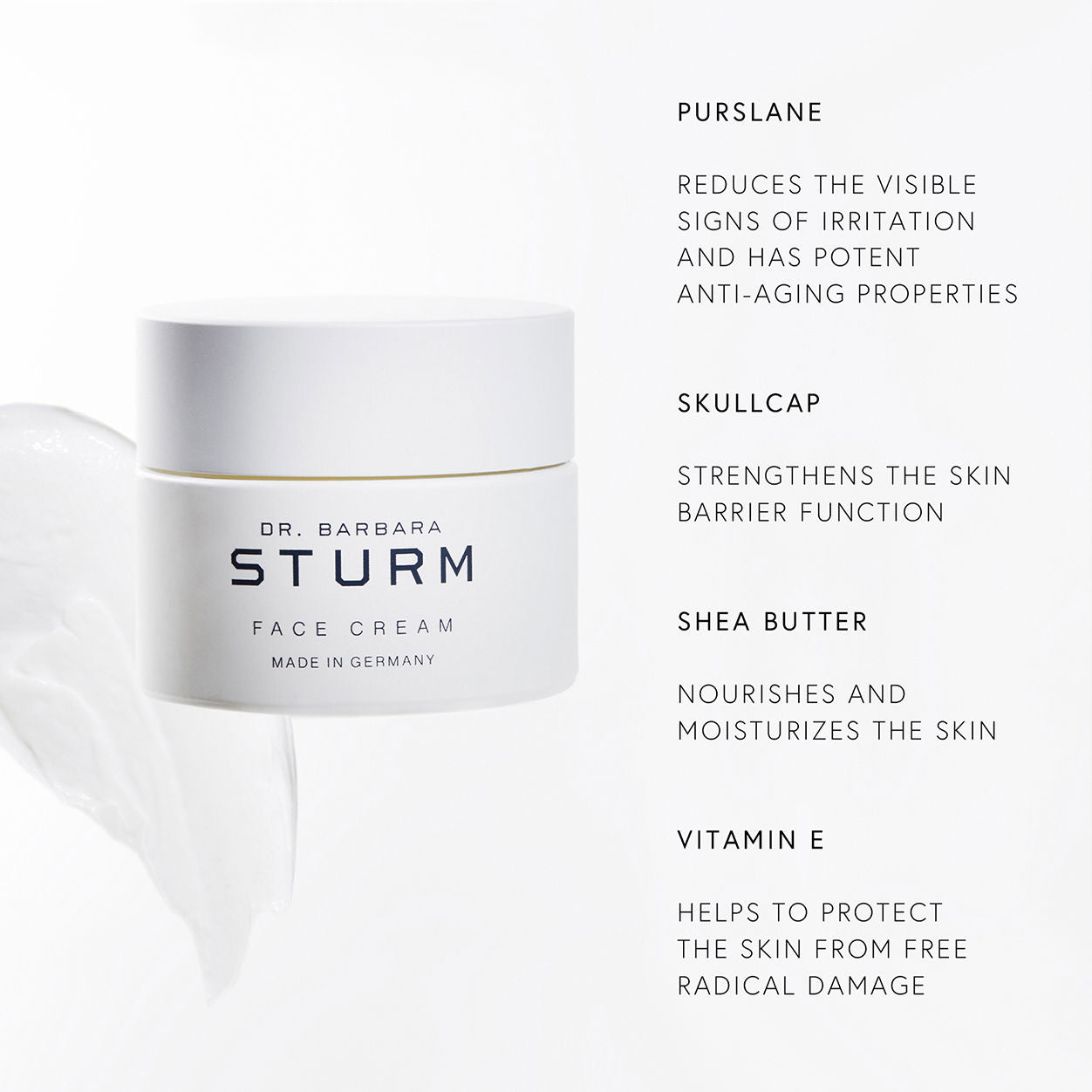 Dr. Barbara Sturm Hyaluronic Acid Face Cream - Anti-Aging Moisturizer for Dry Skin - Day & Night Hydration for Women & Men - Perfect for Daily Skincare Routine & Travel