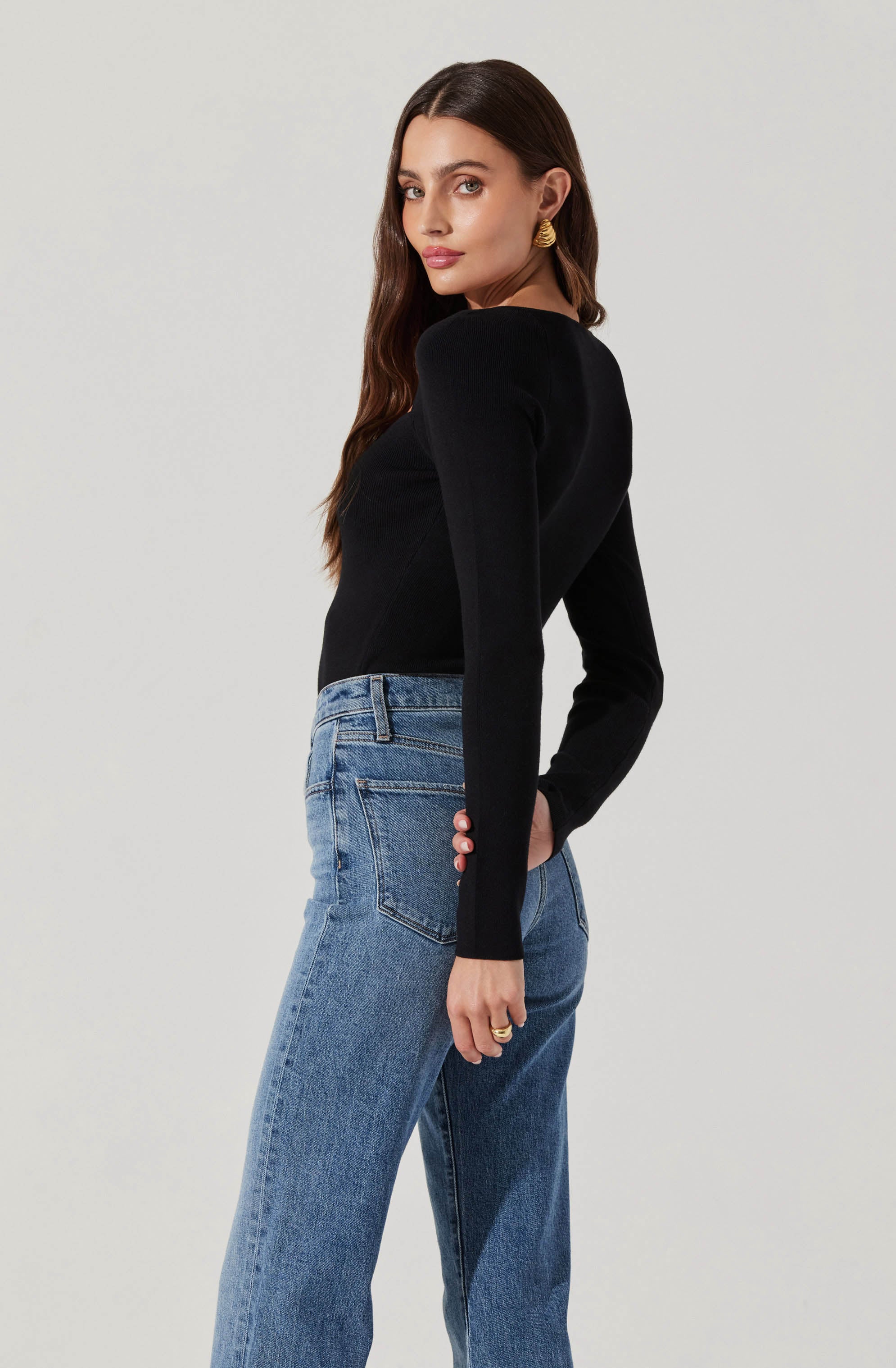 Elegant Pearl Detail Fine Knit Sweater for Women | Soft Comfortable Winter Pullover | Perfect for Office, Date Night & Holiday Gatherings