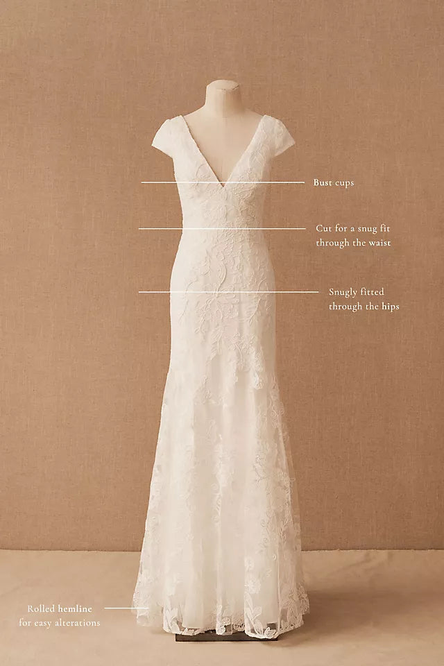 BHLDN Jenny Yoo Tierney Wedding Gown - Elegant A-Line Bridal Dress for Formal Ceremonies & Evening Receptions