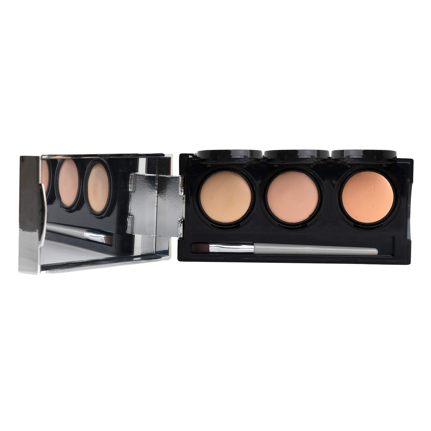 Dermaflage Waterproof Concealer Palette - 3 Colors Bruise Concealer Cream with Brush for Dark Circles, Scars & Tattoos | Long-Lasting Full Coverage Makeup for Daily Use & Special Occasions