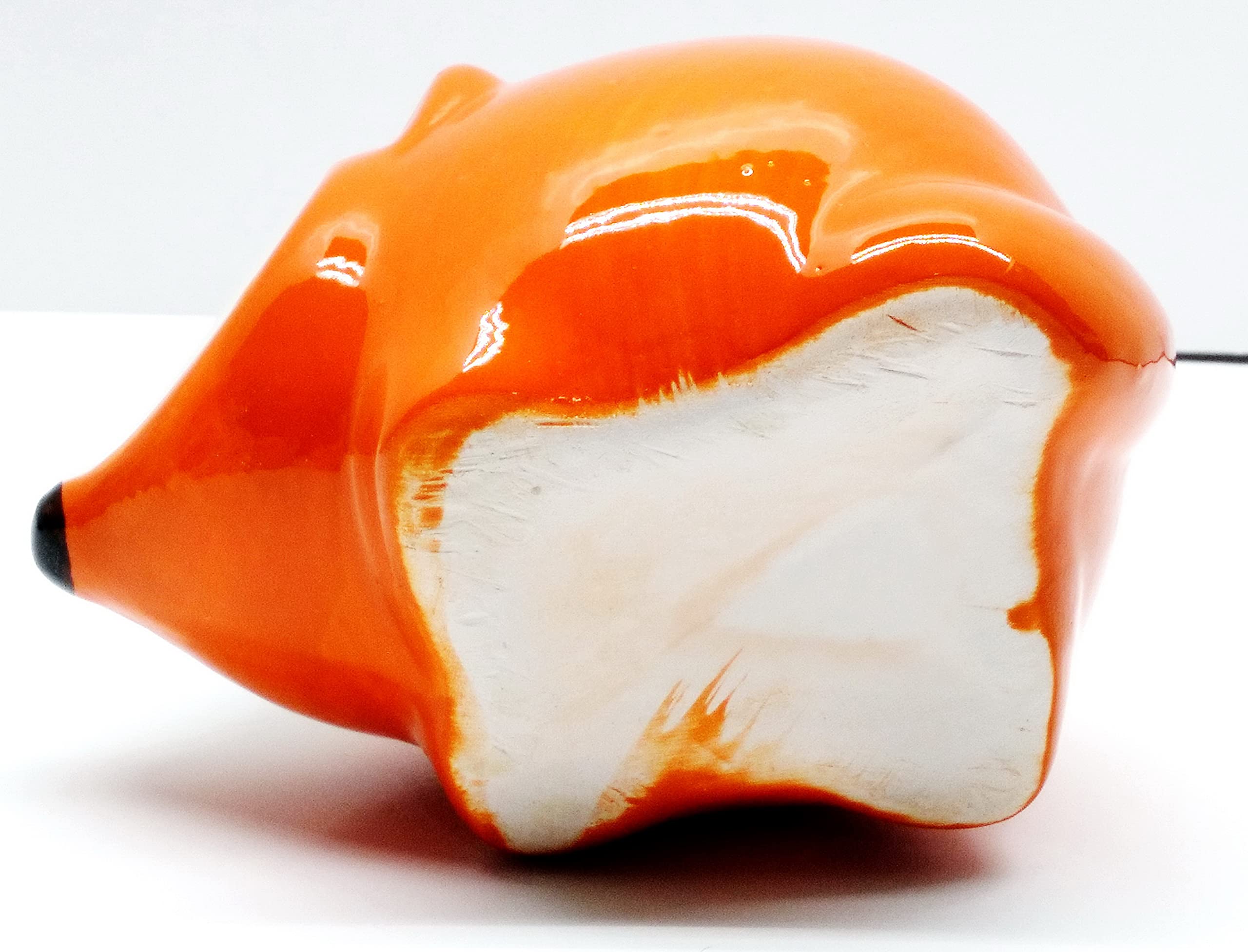 Orange Flora Fox Ceramic Planter Pot - Handmade Flower Pot for Indoor Plants, Succulents & Home Decor | Perfect for Windowsills, Desks & Gift Ideas