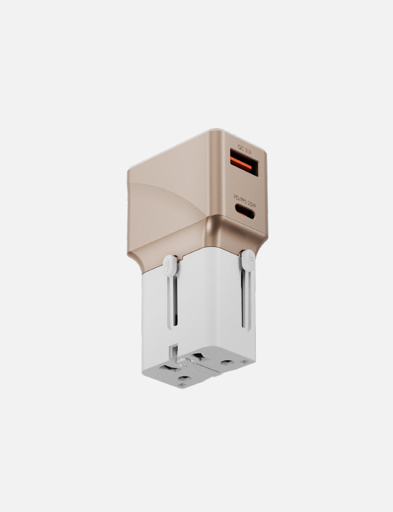 Universal Travel Adapter - Worldwide All-in-One Power Plug Converter for USA, Europe, Asia - Perfect for Business Trips, Vacations & International Travel