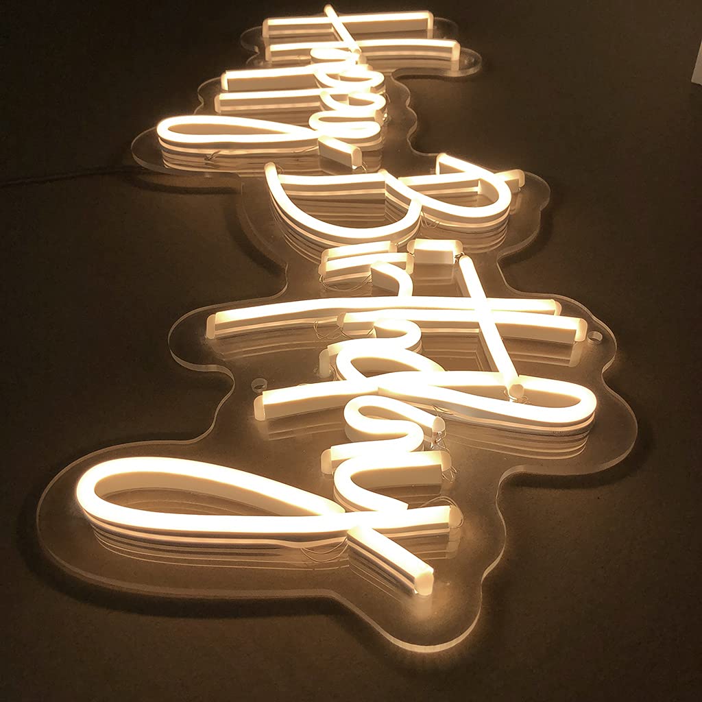 Happy Birthday Neon Sign - Dimmable LED Light for Birthday Party Decor, Family & Girlfriend Gift (23.6