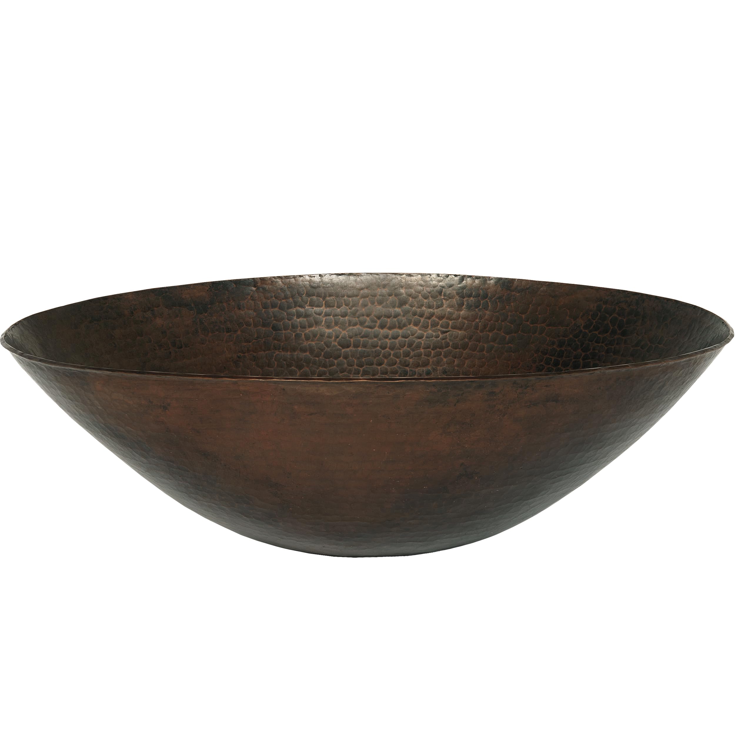 Novatto BILBOA Antique Copper Vessel Bathroom Sink - Handcrafted Hammered Copper Basin for Modern & Farmhouse Bathrooms, Vanity Decor, Powder Room Upgrade