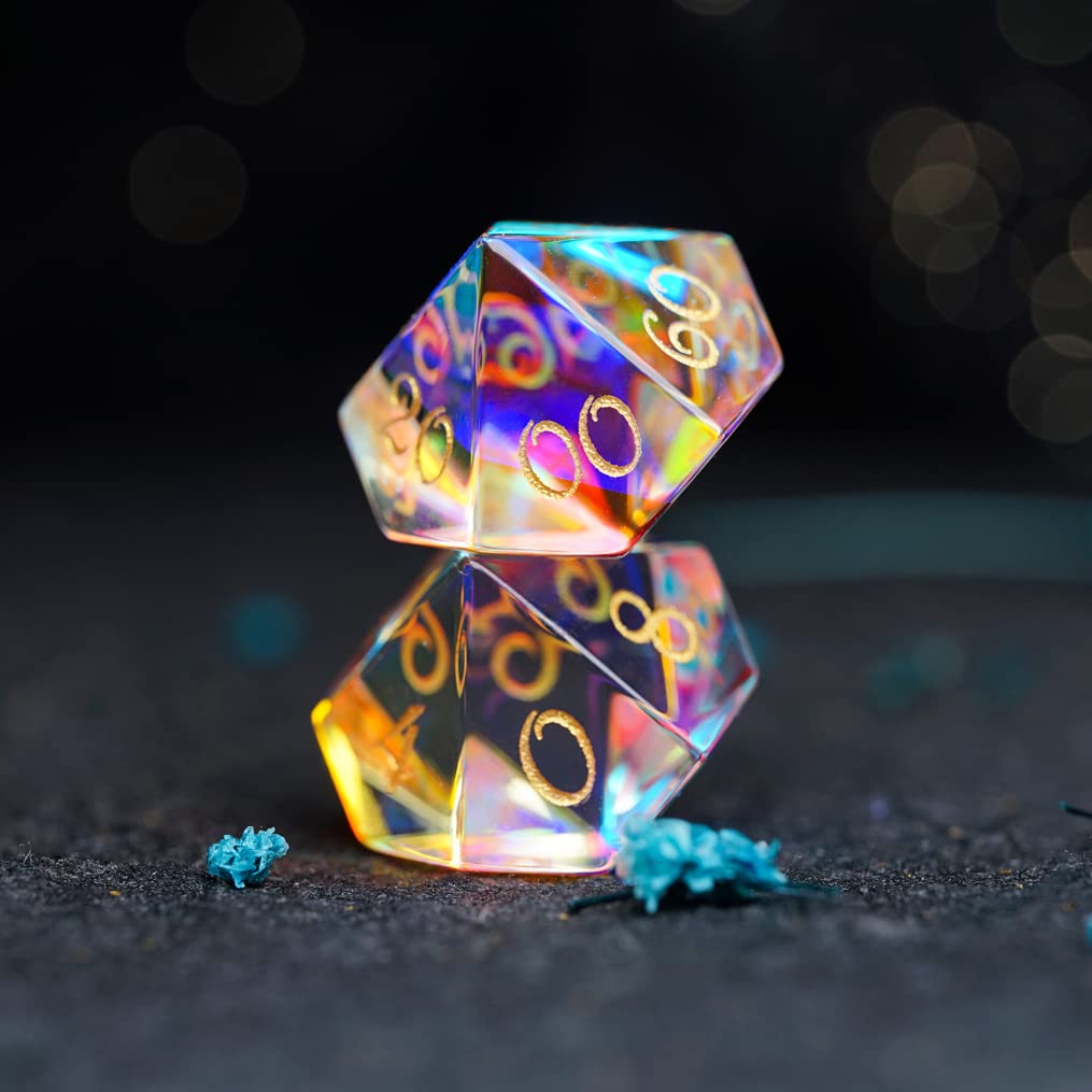 Premium DND Dice Set - 7-Piece Crystal Polyhedral Dice with Bee Theme for Dungeons & Dragons, D&D, TRPG, Tabletop RPG Games | Perfect for Gifts, Collectors & Role-Playing Adventures