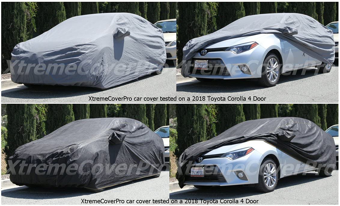 2021-2025 Toyota Corolla Sedan Car Cover - XTREMECOVERPRO Silver Series Grey Waterproof Outdoor Protection for All Weather & Parking