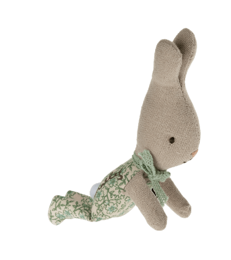 Maileg MY Baby Green Rabbit - Soft Plush Toy for Kids & Nursery Decor | Perfect for Gifts, Playtime & Baby Showers