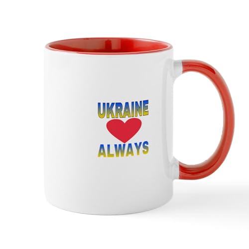 White/Red Inside - UKRAINE ALWAYS Mugs