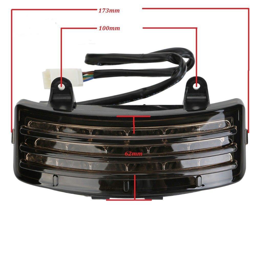 Smoked Tri Bar LED Brake Light with Turn Signals for 2006-2009 Harley Davidson Street Glide - High Visibility Safety Lighting for Night Riding & Custom Motorcycle Upgrades