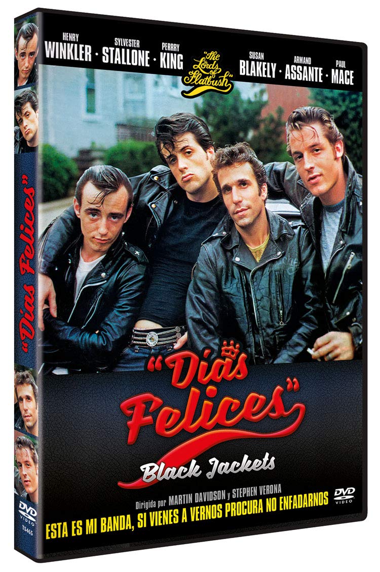 Días Felices Black Jackets DVD 1974 The Lords of Flatbush [Import] - Classic Film for Movie Collectors and Retro Enthusiasts