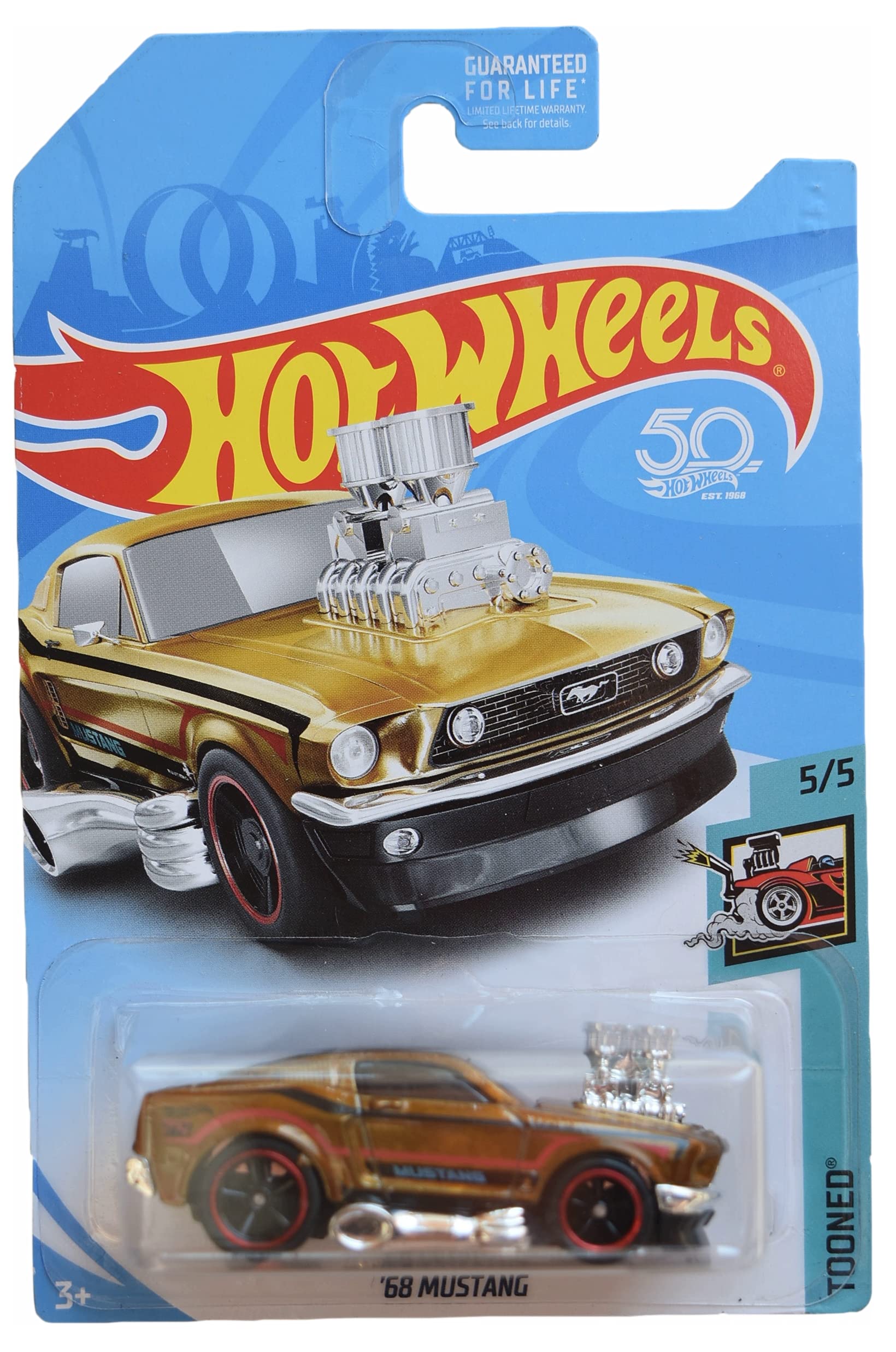 Hot Wheels 1:64 Scale '68 Ford Mustang Die-Cast Toy Car - Collectible Model for Kids & Adults, Perfect for Display, Racing Play & Gift Giving