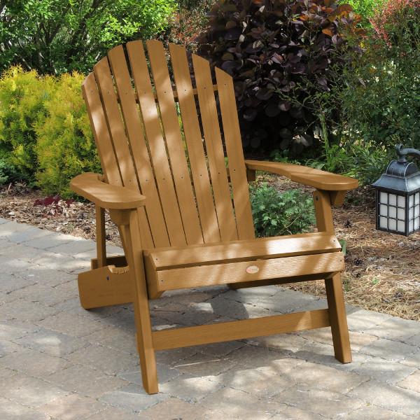 King Hamilton Folding & Reclining Adirondack Outdoor Chair - Patio, Lawn, Garden & Poolside Relaxation - Weather-Resistant Comfort for Backyard, Deck & Camping