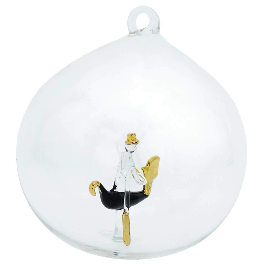 Handmade Murano Glass Gondola Christmas Ornament - Venetian Glass Art from Venice Italy - Perfect for Holiday Tree Decor & Italian-Themed Gifts