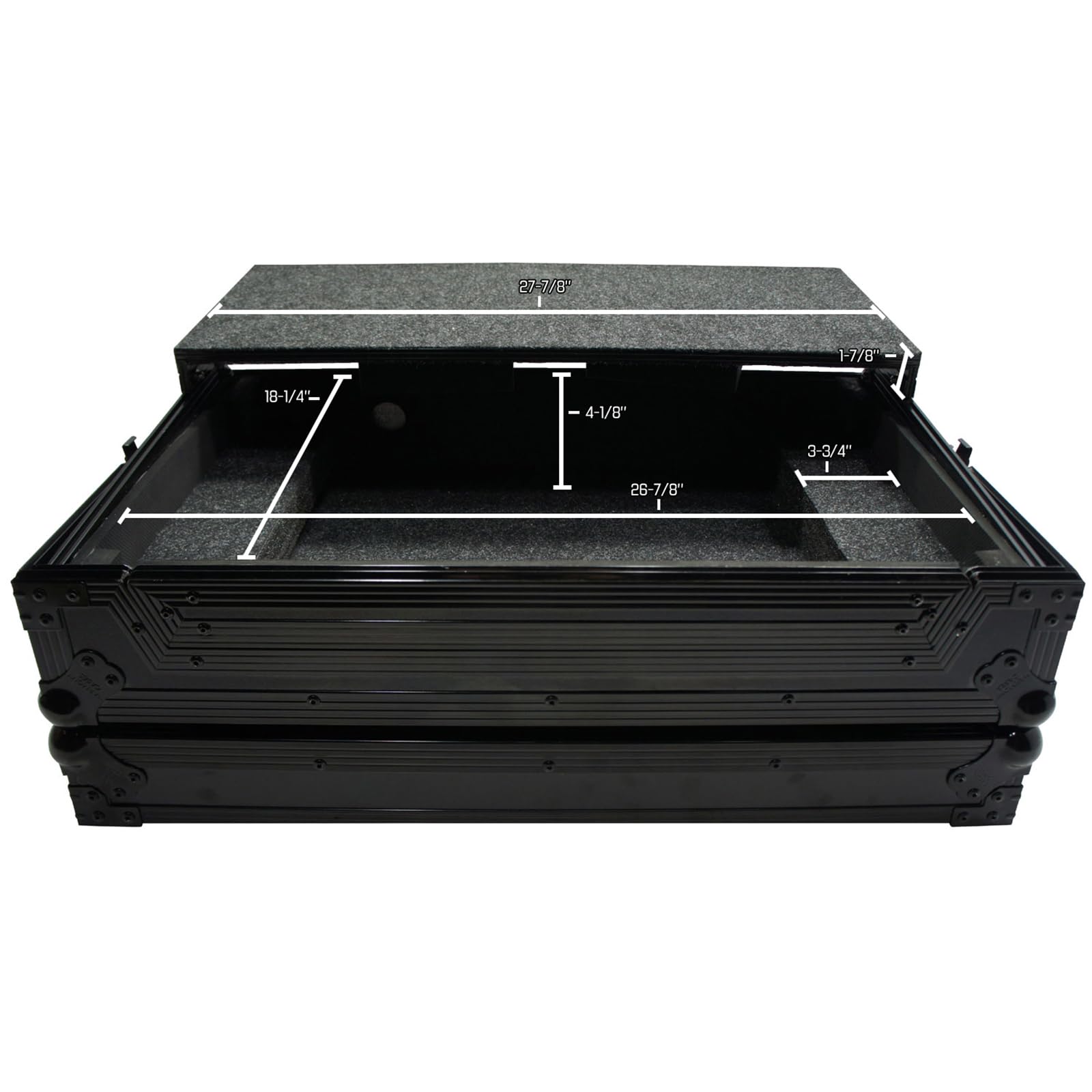 Harmony Audio HCDDJSXLTBK Flight Glide Laptop Stand DJ Case for Pioneer DDJ-SX2 - Portable DJ Equipment for Live Performances & Studio Mixing