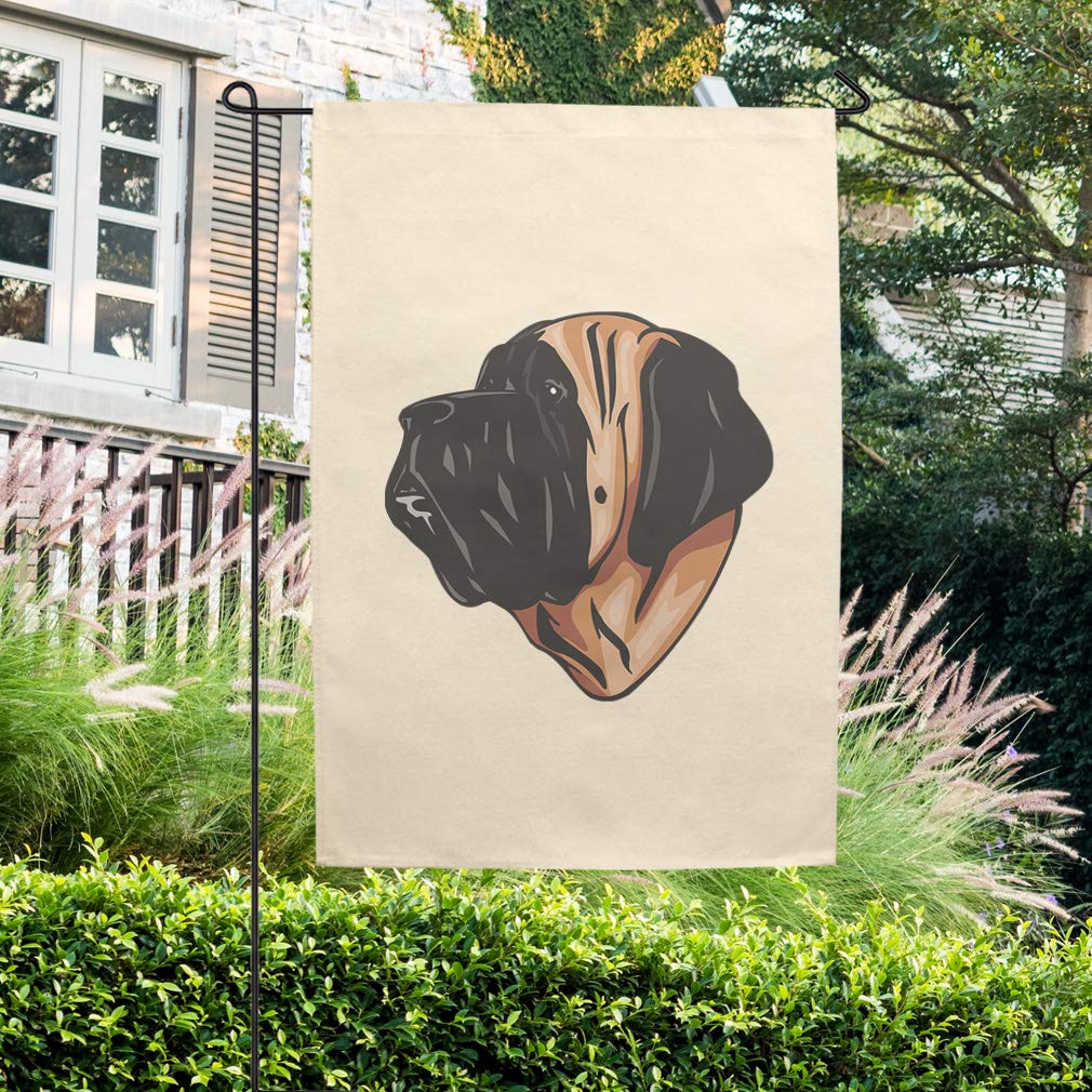 English Mastiff Head Cotton Canvas Garden Flag - Personalized Outdoor & Patio Decor for Dog Lovers | Perfect for Yard, Lawn, Garden Decoration and Seasonal Home Display